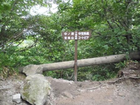 下宝珠越の分岐点。ようやく稜線に辿りついた