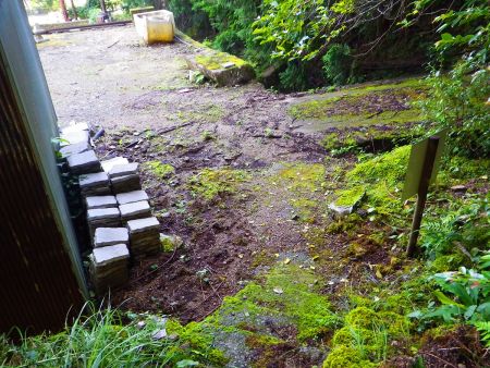 登山道の終わりのところまで下ってきた