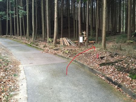 サンドイッチ山はこの場所を右へ