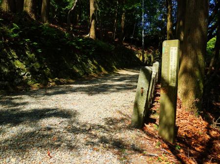 参道に出た。ここを右の妙見宮本堂のほうへ行く