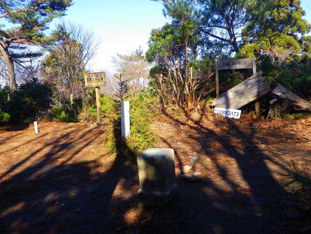 日本コバの山頂(934.15m)に到着。立派な山頂三角点も設置されていた