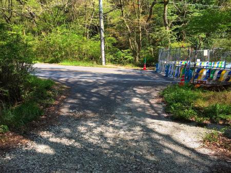 県道51号線にでた、すぐ左側が崩壊した場所だった