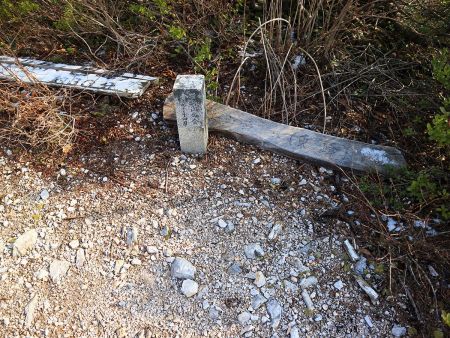 横山岳東峰(1132m)に到着。目的の横山岳は西峰らしくて30分と記載されていた。さっさと山頂を目指す