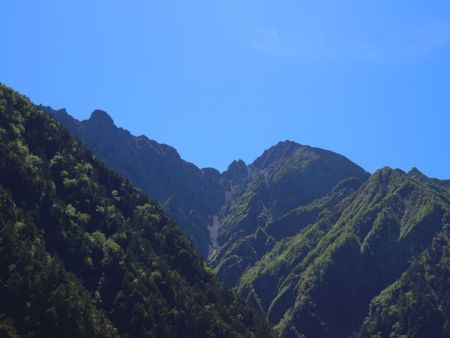 北アルプスって感じの山肌だな