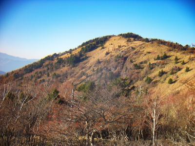 ズームで撮影してみる。あのピークが山頂かな！？