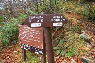 本白根山の三角点は行けないので、今回の目的地は本白根展望所