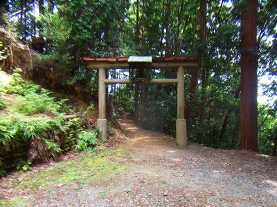 この鳥居より登山道に入る