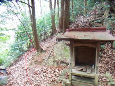 コースはここの左側を登っていく