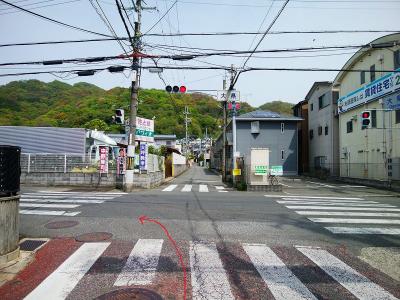 「大県」交差点を左へ行き旧国道170号線に入る